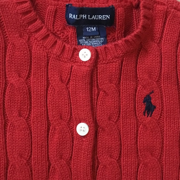 Ralph Lauren Button Down Cable-Knit Sweater - Picture 4 of 5
